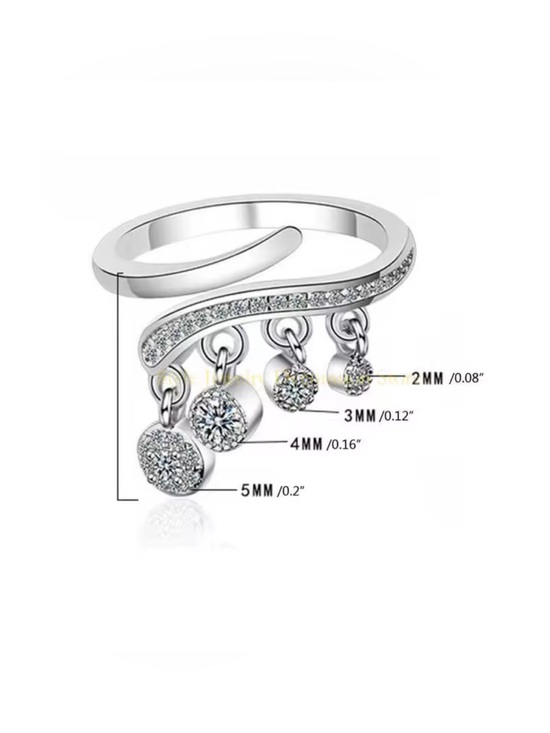 Anthropologie Jewelry - Sterling Silver 925 CZ Floral Cluster Ring - White